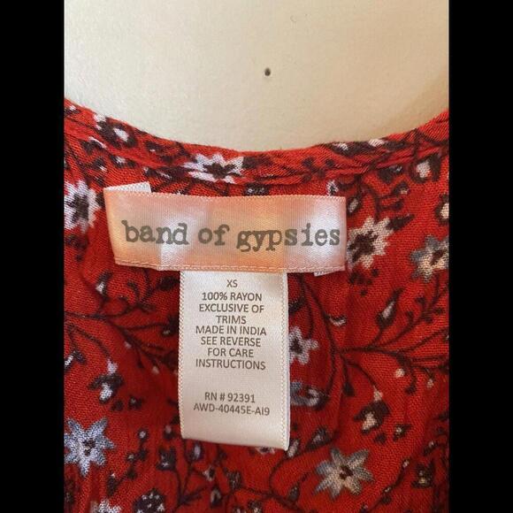 band of gypsies red bandanna style romper size extra small - Picture 3 of 4